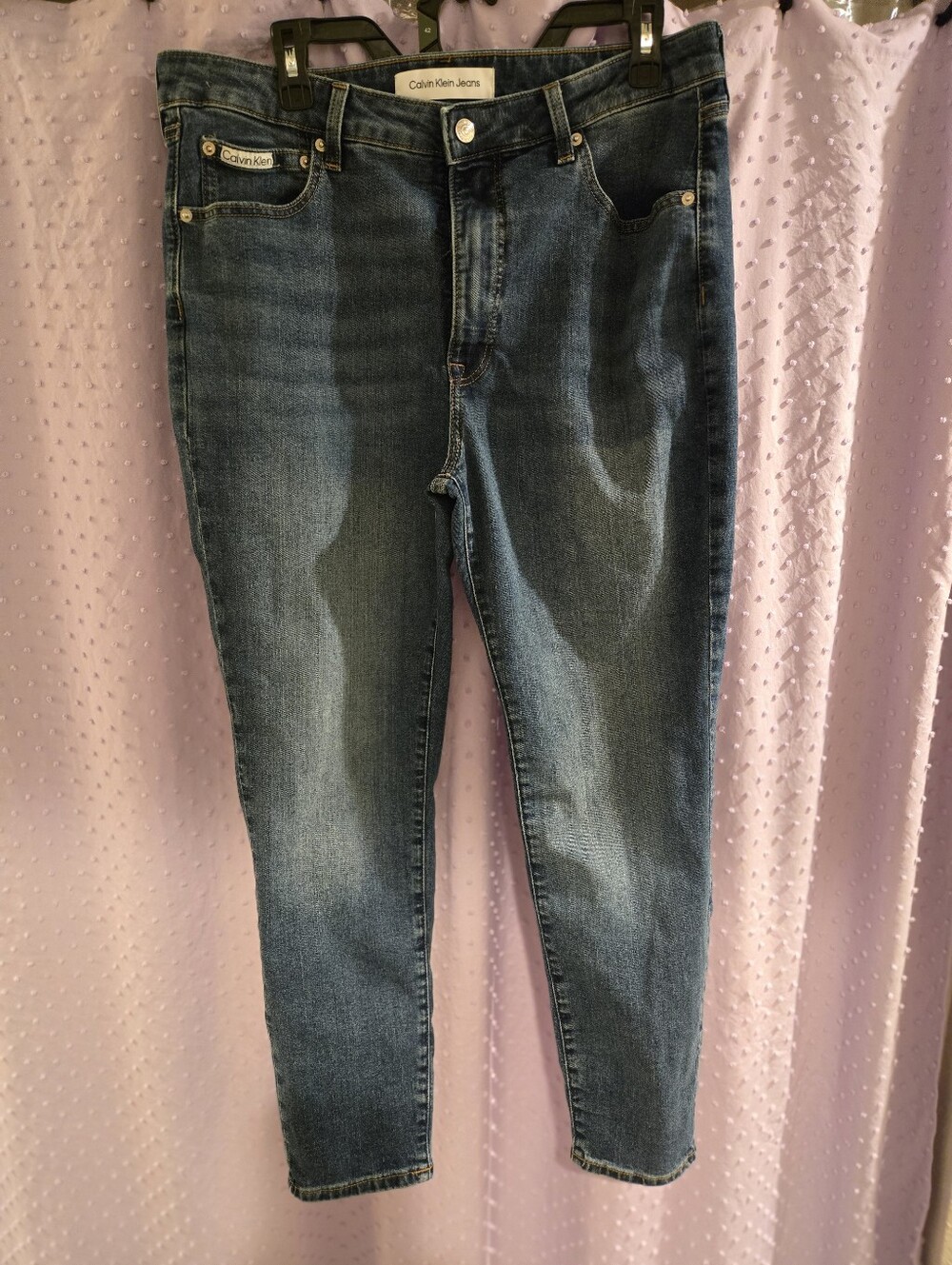 Calvin Klein Jeans Womans Medium Wash High Rise skinny Ankle